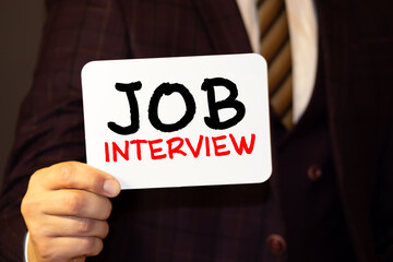 Planner with sticky note - Job interview