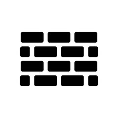 Brick wall icon in trendy flat design