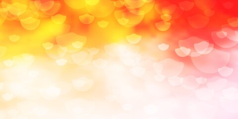 Light Orange vector background with circles. Colorful illustration with gradient dots in nature style. New template for your brand book.