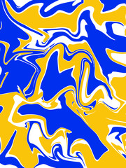 blue and orange abstract banner watercolor luxury liquid pattern color on white.