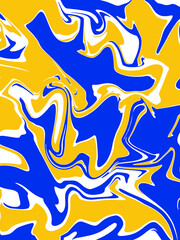 blue and orange abstract banner watercolor luxury liquid pattern color on white.