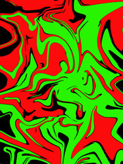 abstract light green and red watercolor luxury galaxy pattern color on black.