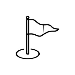 Flag icon in trendy flat design
