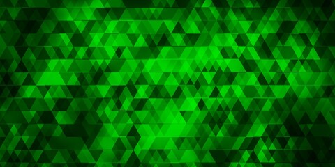 Dark Green vector pattern with lines, triangles.