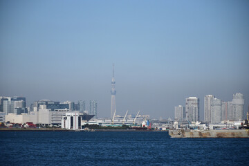 東京湾と東京スカイツリー