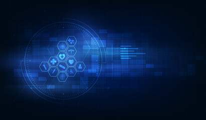 health care icon pattern medical innovation concept background design