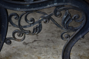 Abstract Structural Wrought iron frame with triangle pattern structure.