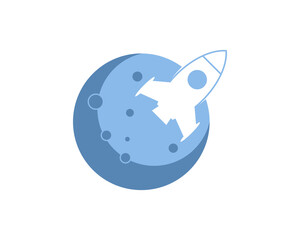 Rocket launch on the moon