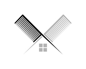 Crossed comb with window house