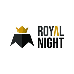 Simple crown logo design king vector