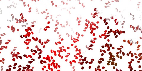 Fototapeta premium Light orange vector pattern with abstract shapes.