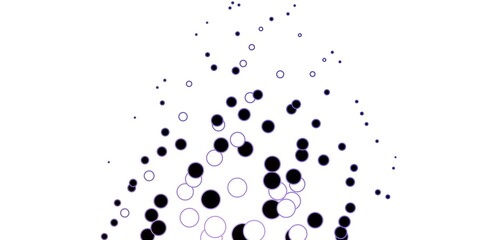 Dark Purple vector template with circles. Colorful illustration with gradient dots in nature style. Design for your commercials.