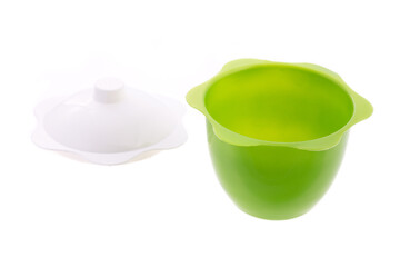 Multipurpose Plastic Container With Lid; Photo On White Background.