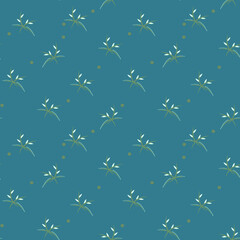 seamless small vector flower design pattern  on-background