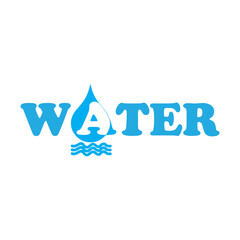 Water Logo Design Icon Vector