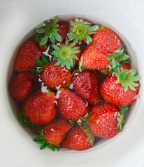 strawberries in a bowl