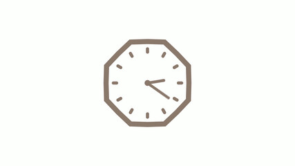 New counting down 12 hours clock icon on white background