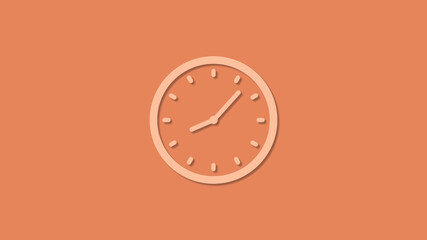 Beautiful brown color 12 hours clock icon,New clock icon