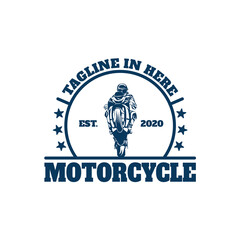Motorcycle Sport Logo Template Design Vector