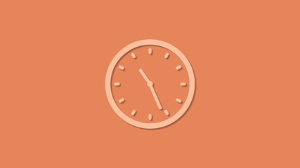 Beautiful brown color 12 hours clock icon,New clock icon