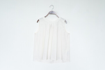 White blouse on white background.minimal style.