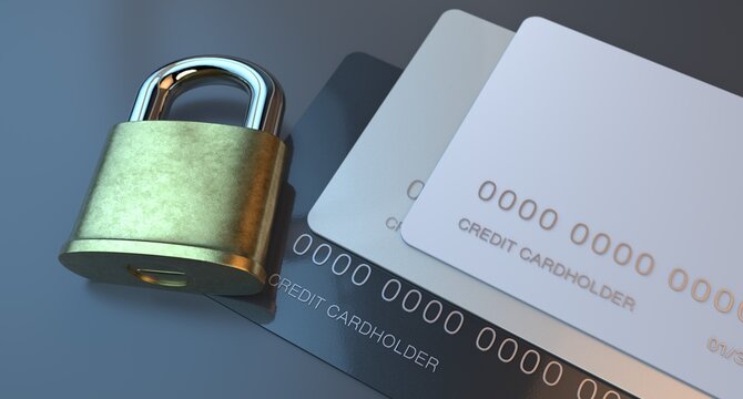 Credit Card Fraud Protection Cyber Security Lock