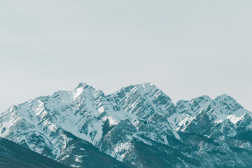 snow covered mountains