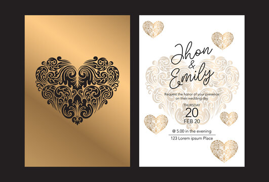 Laser Cut Wedding Invitation Cards