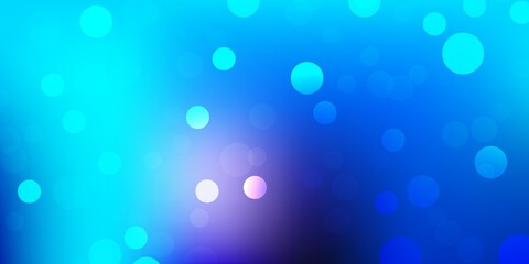 Light pink, blue vector texture with disks.