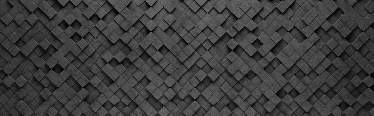 Small Black Squares 3D Pattern Background