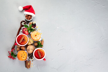 Christmas Tree made of holiday food