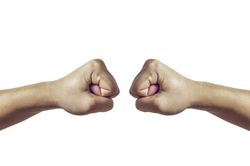 The fist is confronting the concept of confrontation