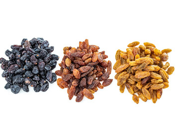 Tricolor air-dried raisins