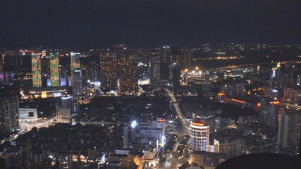 Obraz na płótnie Canvas city skyline at night