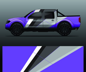 truck and vehicle Graphic vector. Racing background for vinyl wrap and decal