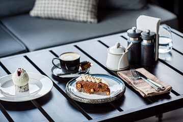 tasty breakfast in the restaurant