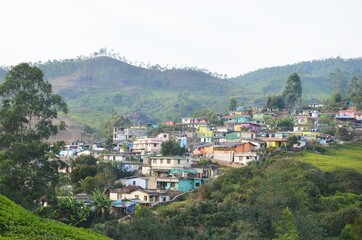 Fototapeta na wymiar village in the mountains of kerala