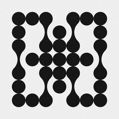 Abstract Cross Pattern Dots Logo generative computational art illustration