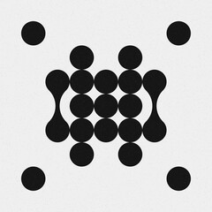 Abstract Cross Pattern Dots Logo generative computational art illustration