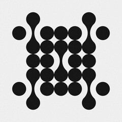 Abstract Cross Pattern Dots Logo generative computational art illustration