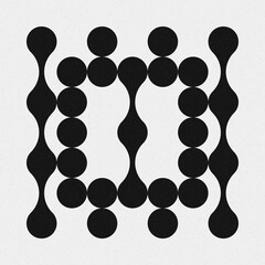 Abstract Cross Pattern Dots Logo generative computational art illustration