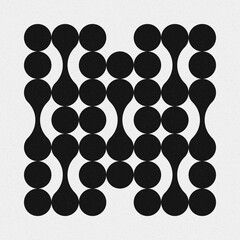 Abstract Cross Pattern Dots Logo generative computational art illustration