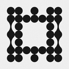 Abstract Cross Pattern Dots Logo generative computational art illustration