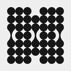 Abstract Cross Pattern Dots Logo generative computational art illustration