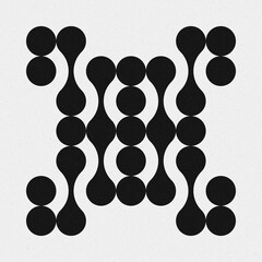 Abstract Cross Pattern Dots Logo generative computational art illustration