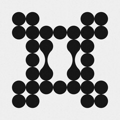 Abstract Cross Pattern Dots Logo generative computational art illustration