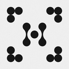 Abstract Cross Pattern Dots Logo generative computational art illustration