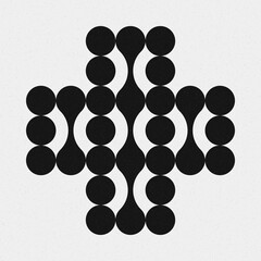 Abstract Cross Pattern Dots Logo generative computational art illustration