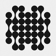 Abstract Cross Pattern Dots Logo generative computational art illustration
