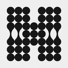 Abstract Cross Pattern Dots Logo generative computational art illustration